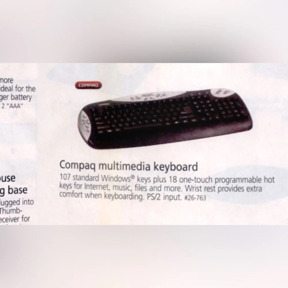 Vintage 2004-2005 Compaq/RadioShack Multimedia Keyboard